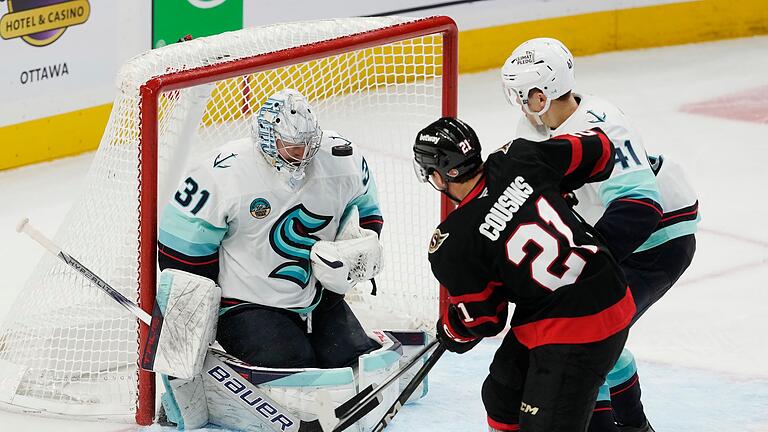 Ottawa Senators - Seattle Kraken       -  Philipp Grubauer kehrte ins Kraken-Tor zurück und erlebte keinen schönen Abend.