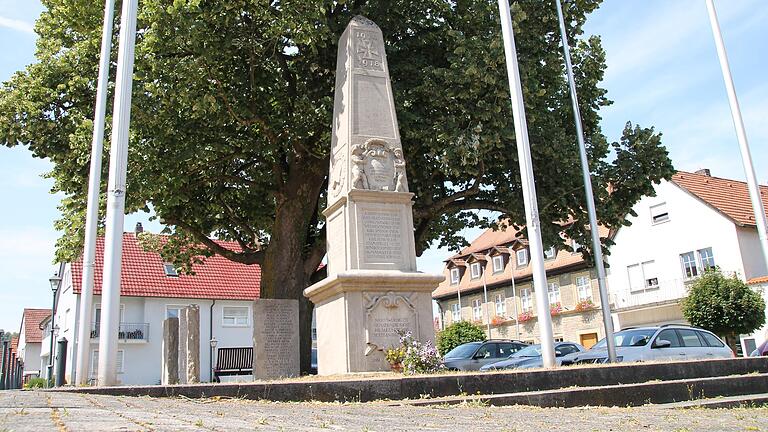 Das Kriegerdenkmal in Thüngen wurde 1923 zum Schauplatz einer tödlichen Auseinandersetzung.