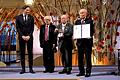 Friedensnobelpreis 2024       -  Die drei Co-Vorsitzenden von Nihon Hidankyo nahmen den Friedensnobelpreis in Oslo entgegen.