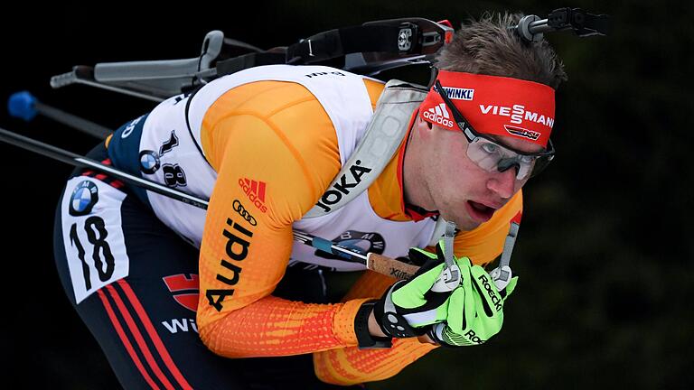 Dritter beim Sprint-Rennen in Oberhof: Biathlet Johannes Kühn überzeugte beim Sieg von Martin Fourcade als bester Deutscher.