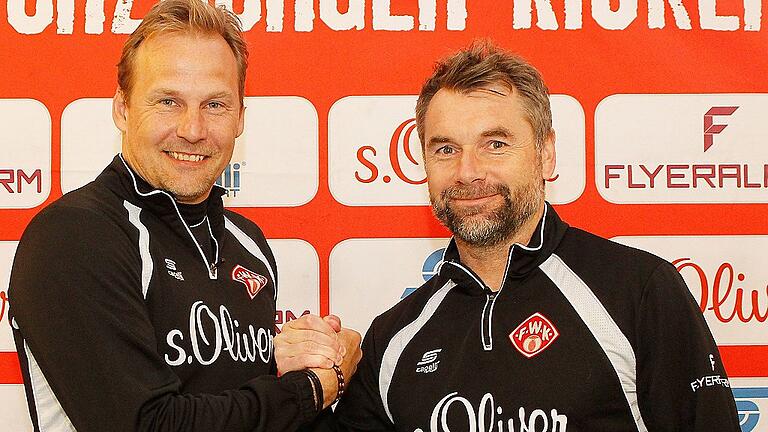 Bald wiedervereint? Martin Pieckenhagen (links) und Bernd Hollerbach, beide hier in Diensten der Würzburger Kickers.