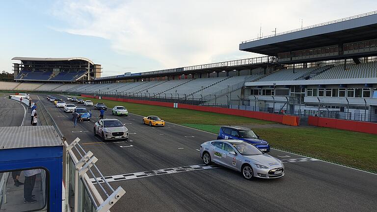 Das Rennen der Elektroautos in Hockenheim.