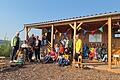 Versammelte Gruppe mit Vera Herzog (links), Geschäftsführerin Kindertagesstätten und VSA Buchen der Evangelischen Landeskirche in Baden, und Bürgermeisterin Anette Schmidt (rechts).