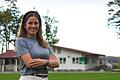 Unser Bild zeigt Franziska Kilian vor dem Sportheim der DJK Weichtungen. Foto: Jürgen Schmitt       -  Unser Bild zeigt Franziska Kilian vor dem Sportheim der DJK Weichtungen. Foto: Jürgen Schmitt