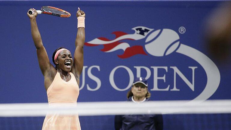 Sloane Stephens       -  Finale! Sloane Stephens jubelt nach ihrem Sieg über Venus Williams und den Einzug ins US-Open-Finale.