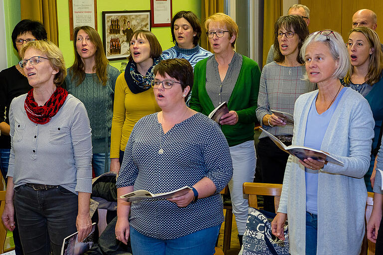 Singen in der Gemeinschaft macht Freunde: Einmal in der Woche trifft sich der Thalia Chor in der Spinnmühle in Schweinfurt zur Probe.&nbsp;