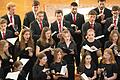 Die Junge Domkantorei bei einem Konzert in Wien. Dabei kamen, wie auch demänchst&nbsp; in Würzburg, Gläser zum Einsatz.