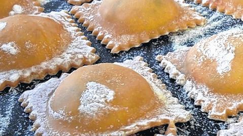 Selbst gemachte Ravioli.