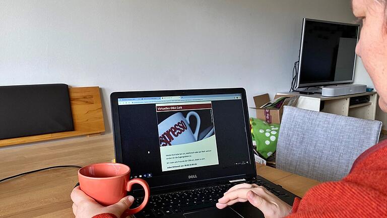 Beim virtuellen OBA-Cafe in Maria Bildhausen beantwortet Ilka Seichter Fragen und steht auch für Gespräche zur Verfügung. Beim virtuellen OBA-Cafe in Maria Bildhausen beantwortet Ilka Seichter Fragen und steht auch für Gespräche zur Verfügung.