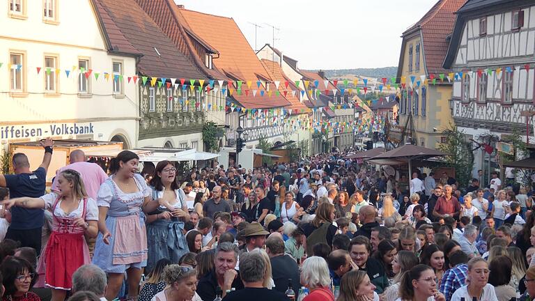 Erstmals wird in diesem Jahr beim Altstadt-Weinfest in Zeil am Samstag- und Montagabend Eintritt in Form einer Sicherheitspauschale von drei Euro verlangt (Archivbild). Erstmals wird in diesem Jahr beim Altstadt-Weinfest in Zeil am Samstag- und Montagabend Eintritt in Form einer Sicherheitspauschale von drei Euro verlangt (Archivbild).