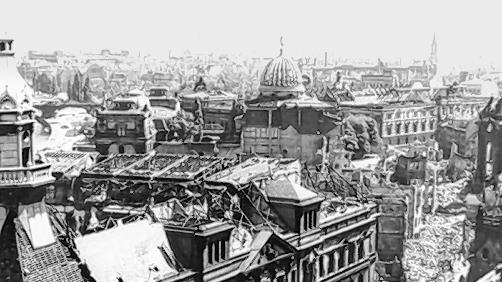 In der Nacht zum 14.02.1945 griffen amerikanische und britische Flugzeuge Dresden an (Archivfoto von 1945). Bei dem Bombenangriff wurde die historische Innenstadt nahezu völlig zerstört, über 35.000 Menschen fanden den Tod. Der Dresdner Schriftstelle       -  In der Nacht zum 14.02.1945 griffen amerikanische und britische Flugzeuge Dresden an (Archivfoto von 1945). Bei dem Bombenangriff wurde die historische Innenstadt nahezu völlig zerstört, über 35.000 Menschen fanden den Tod. Der Dresdner Schriftsteller und Büchnerpreisträger Durs Grünbein hat dem Untergang seiner Heimatstadt jetzt mit dem Buch 'Porzellan' ein beeindruckendes Klagelieg gewidmet. Foto: Gutbrod (zu dpa-Literaturdienst  'Bomben und Porzellan - Grünbeins Klagelied auf Dresdens Vernichtung' vom 12.09.2005) nur s/w +++(c) dpa - Bildfunk+++