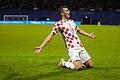 Ante Budimir       -  Kroatiens Ante Budimir jubelt nach einem Tor in einem Länderspiel.