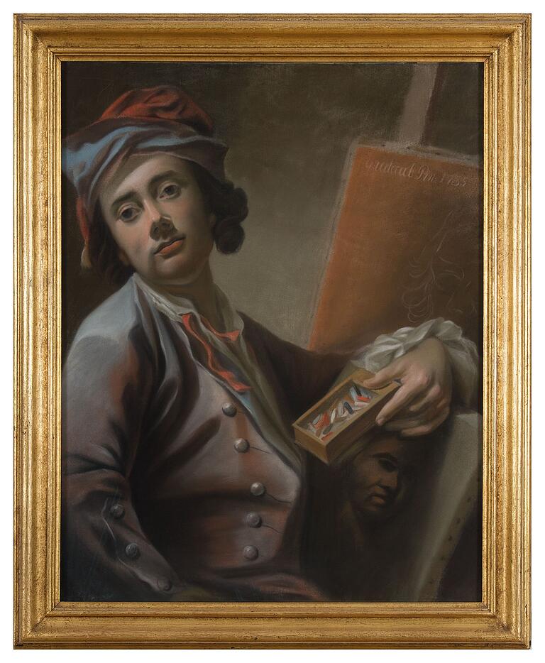 Selbstporträt von Georg Anton Urlaub aus dem Jahr 1735. Selbstporträt von Georg Anton Urlaub aus dem Jahr 1735.