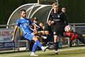 Vincent Fürst (rechts) erzielte das Tor des Tages für die SpVgg Giebelstadt im Heimspiel gegen den SV Heidingsfeld. Das Bild zeigt ihn im Zweikampf mit Sandro Zipprich vom TSV Kleinrinderfeld und entstand in der Partie beider Teams auf dem Giebelstädter Sportgelände.