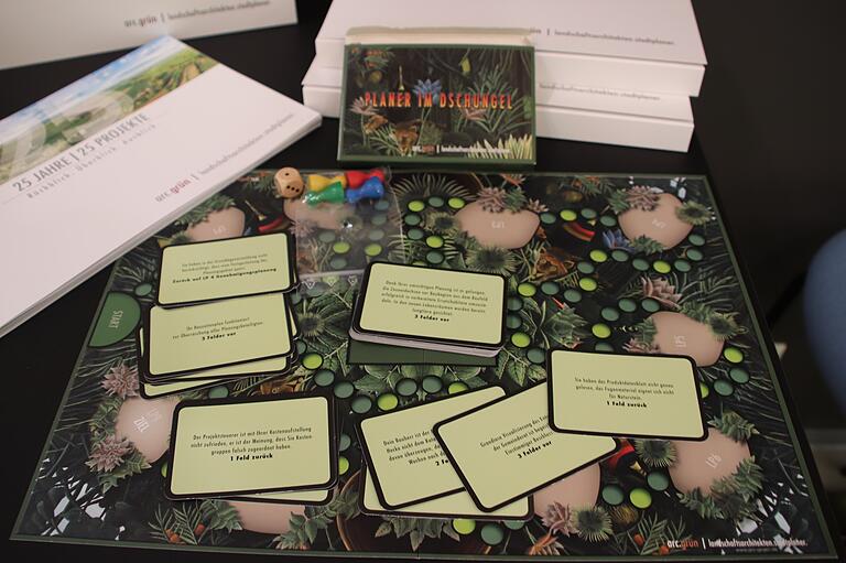 Spielerisch neue Ideen entwickeln. Zum 25. Geburtstag verteilte arc.grün unter den Gästen das selbst entworfene Spiel 'Planer im Dschungel'. Spielerisch neue Ideen entwickeln. Zum 25. Geburtstag verteilte arc.grün unter den Gästen das selbst entworfene Spiel 'Planer im Dschungel'.