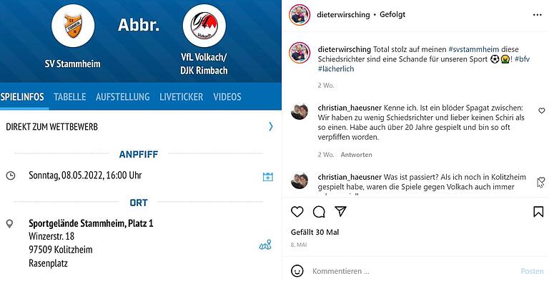 Um diesen Post geht es: Dieter Wirschings Instagram-Beitrag vom 8. Mai.