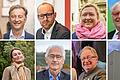 Die Fraktionsvorsitzenden im Würzburger Stadtrat beziehen Position zum geplanten Knauf-Bergwerk: (oben v. li) Wolfgang Roth (CSU), Alexander Kolbow (SPD), Sandra Vorlová (Grüne),&nbsp; Josef Hofmann (Freie Wähler), (unten) Barbara Meyer (Linke), Raimund Binder (ÖDP) und Joachim Spatz (FDP).&nbsp;