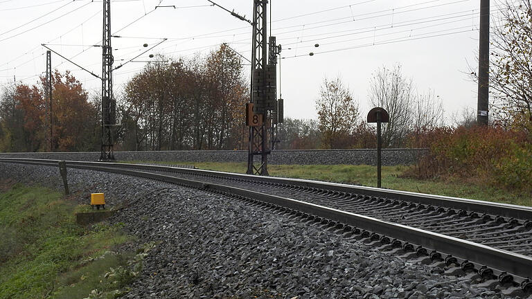 Die gut ausgebaute Trasse der Werntalbahn, im Bild der Abzweig bei Waigolshausen, soll nach dem Willen der Kreistage Schweinfurt und Main-Spessart künftig wieder für einen regelmäßigen Personenverkehr genutzt werden.