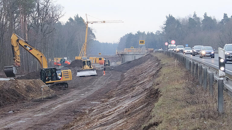 Bauarbeiten an der B 286 im Februar 2019.