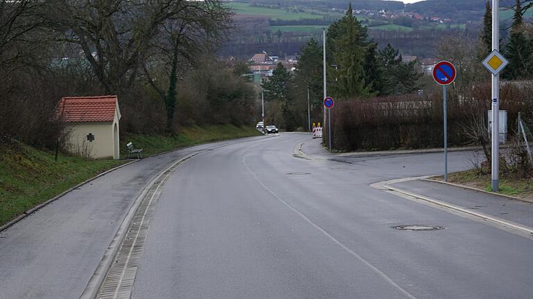 Die Baumhofstraße in Marktheidenfeld zwischen &quot;Am Klöffling&quot; und &quot;Am Setzgraben&quot;.