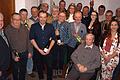 Die Geehrten des Weinbauvereins Nenzenheim mit der Fränkischen Weinkönigin Eva Brockmann (Mitte), Vorsitzendem Günter Kahl (links) und der Zweiten Vorsitzenden Michelle Krämer (rechts).
