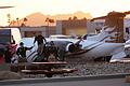 Flugzeug in den USA stößt mit weiterem am Boden zusammen       -  Am Flughafen Scottsdale hat ein Privatjet ein parkendes Flugzeug gerammt.