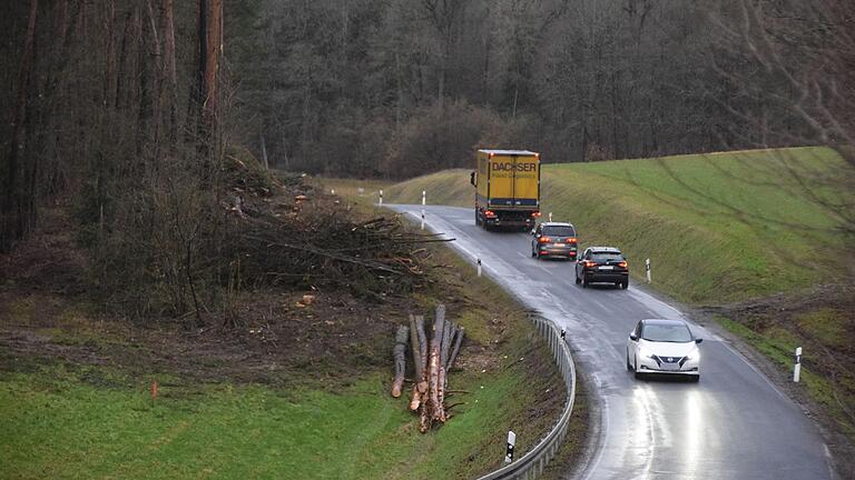 Baumfällarbeiten leiten die Arbeiten an der noch offenen Lücke zwischen Mellrichstadt und Frickenhausen ein.