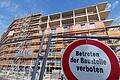 Wohnungsbau - Baustelle in München       -  Auch im Wohnungsbau ist der Auftragsbestand gestiegen - wenn auch deutlich langsamer. (Archivbild)
