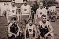 Ein Foto aus der Gründerzeit der Box-Abtweilung: Die Kitzinger Amateurboxer (hinten von links) Günther Späthe, Assi Fick und Georg Kohl sowie (vorne von links) Fritz Hirth, Kurt Strohmeier und Otto Hofmann nahmen 1945 in Kitzingen am Festzug anlässlich der 1200-Jahr-Feier der Stadt teil.