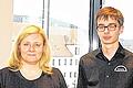 Erfolgreich mit Akkordeonmusik       -  (maha)   Für besondere Leistungen auf dem Gebiet der Musik im Jahr 2014 zeichnete Bürgermeisterin Helga Schmidt-Neder am Sonntag im Rathaus zwei junge Akkordeonspieler aus: Das Duo Timon Töpfer und Nico Vogel (Birkenfeld) belegten beim Wettbewerb &ldquo;Jugend musiziert&ldquo; auf unterfränkischer Ebene Platz 1 und auf Landeseben Platz 2 sowie beim Ensemblewettbewerb des deutschen Harmonika-Verbandes nochmals 1. Platz. Ihre Lehrerin ist Alma Flammersberger (links). Nico Vogel (rechts) nahm die Auszeichnung auch für seinen Akkordeon-Partner Timon Töpfer entgegen, der an der Teilnahme bei der Ehrung leider verhindert war.