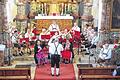 Festlich: Die Rhöntaler Musikanten gaben in der Schmalwasserer Kirche in vorweihnachtliches Konzert.