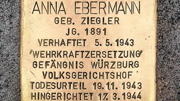 Dieser „Stolperstein“ erinnert in der Lilienstraße in Rottenbauer an die hier aufgewachsene Anna Ebermann. Dieser „Stolperstein“ erinnert in der Lilienstraße in Rottenbauer an die hier aufgewachsene Anna Ebermann.