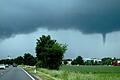 Ein Beispiel von vielen in Unterfranken: Auf dem Rückweg von Schweinfurt sahen Jochen und Julian Fehlbaum am Freitag gegen 13.30 Uhr den sich entwickelnden Tornado über Gerolzhofen.