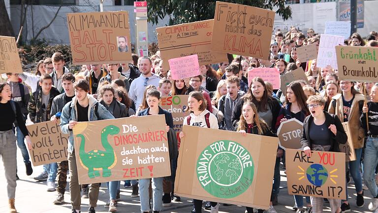 Rund 120 Schüler demonstrierten bei 'Fridays for Future' für besseren Klimaschutz.