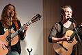 Suzan Baker und Dennis Lüddicke zeigten sich begeistert von der Hörbar in der neuen Stadthalle.