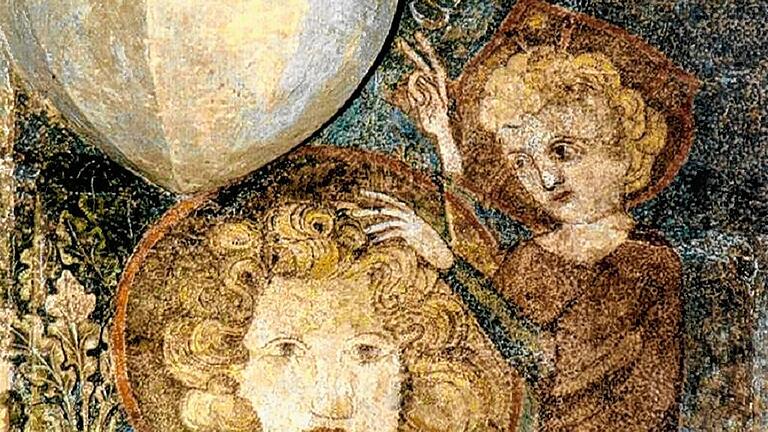 Einst arg blass: der Heilige Christophorus, das Vorbild der Christusträger. Einst arg blass: der Heilige Christophorus, das Vorbild der Christusträger.