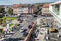 Rechts die Baustelle des Mainfranken Theaters, links der Kardinal-Faulhaber-Platz, beide Projekte waren unter anderem Themen der Haushaltsrede des Kämmerers Robert Scheller im Stadtrat.