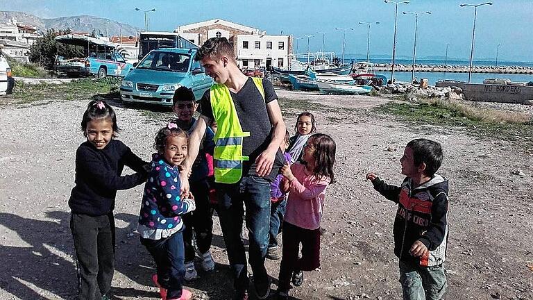 Christian Ludwig bei einem seiner Einsätze.MOBILE FLÜCHTLINGSHILFE