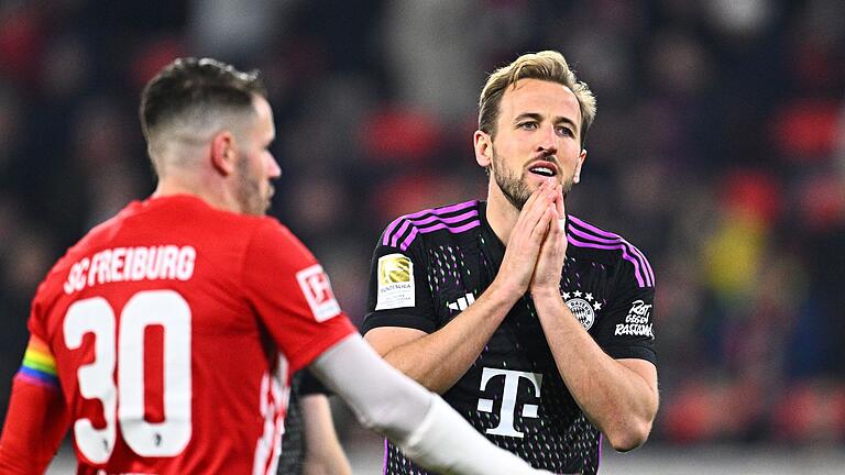 SC Freiburg - Bayern München.jpeg       -  Harry Kane (r) und die Bayern kamen nicht über ein 2:2 in Freiburg hinaus.