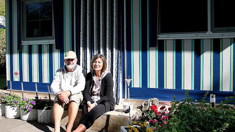 Rita und Karlheinz Wagner haben einen Dauer-Stellplatz auf dem Campingplatz Main-Spessart-Park.