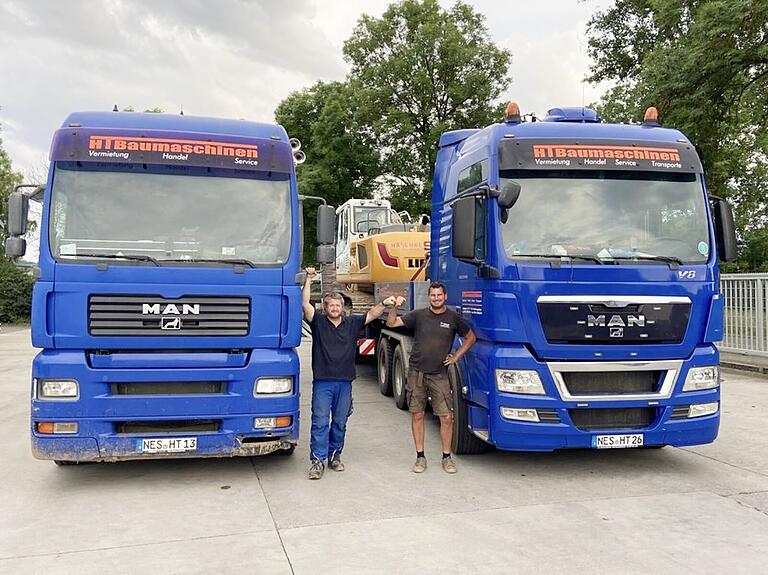 Wieder daheim: Marco Hahn und Jens Toennieshen am Montagnachmittag in Bad Königshofen Wieder daheim: Marco Hahn und Jens Toennieshen am Montagnachmittag in Bad Königshofen