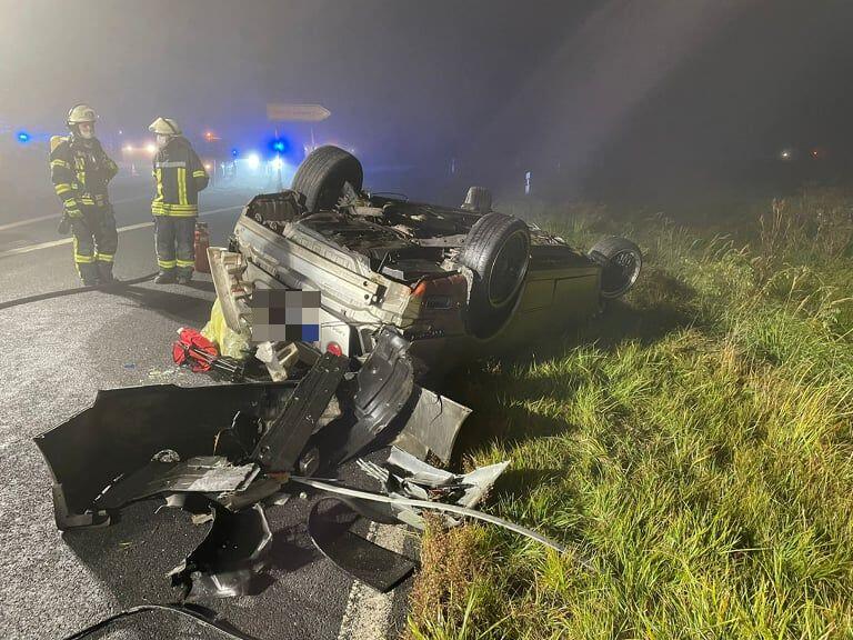 Bei einem Unfall auf der B 286 bei Unterspiesheim wurde im Oktober eine teure Limousine völlig zerstört.