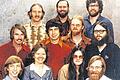 In Gründerstimmung: Die Belegschaft von Microsoft im Jahr 1978 mit den beiden Microsoft-Gründern Bill Gates (vorne links) und Paul Allen (vorne rechts).Microsoft