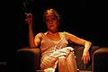 Szenenfoto: Chris Pichler im Schauspiel-Solo &bdquo;Romy Schneider &ndash; Zwei Gesichter einer Frau&ldquo;.