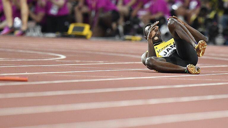 Enttäuschung       -  Die Leichtathletik-Karriere von Bolt endet mit einer Enttäuschung.