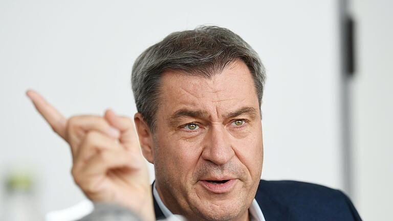 Söder Besuch AZ.jpeg       -  Bayerns Ministerpräsident Markus Söder beim Interview mit unserer Redaktion.