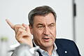 Söder Besuch AZ.jpeg       -  Bayerns Ministerpräsident Markus Söder beim Interview mit unserer Redaktion.