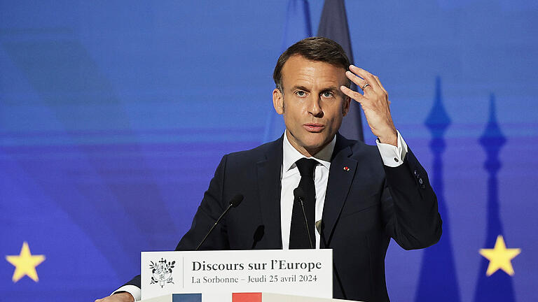 Grundsatzrede von Frankreichs Präsident Macron.jpeg       -  Der französische Präsident Emmanuel Macron hielt eine Rede über Europa im Amphitheater der Universität Sorbonne.