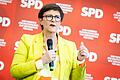 Dialogkonferenz zum SPD-Mitgliedervotum       -  &bdquo;Frauen stellen die Hälfte der Bevölkerung und wir wollen auch, wie wir manchmal sagen, nicht nur den halben Kuchen, sondern die halbe Bäckerei&rdquo;, sagt die SPD-Vorsitzende Saskia Esken.