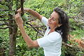 Ursula Schaller aus Homburg hat in Wald und Flur Futterstellen für Vögel eingerichtet und versorgt diese ganzjährig mit Sonnenblumenkernen und Meisenknödeln.